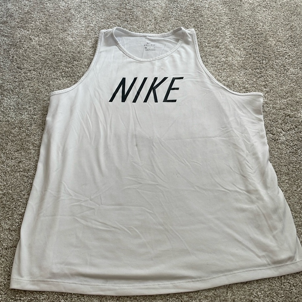 White Nike tank top